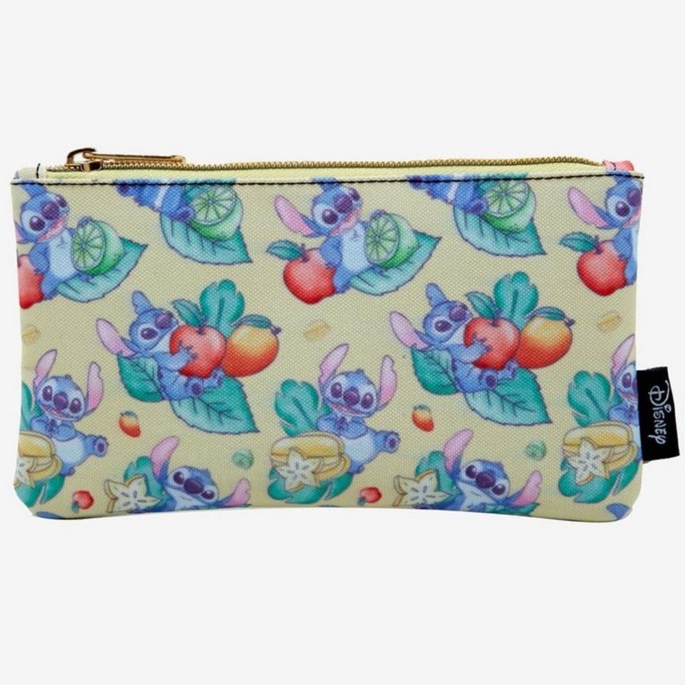 LOUNGEFLY DISNEY LILO & STITCH Fruit School Supplies CASE / ZIPPER POUCH!